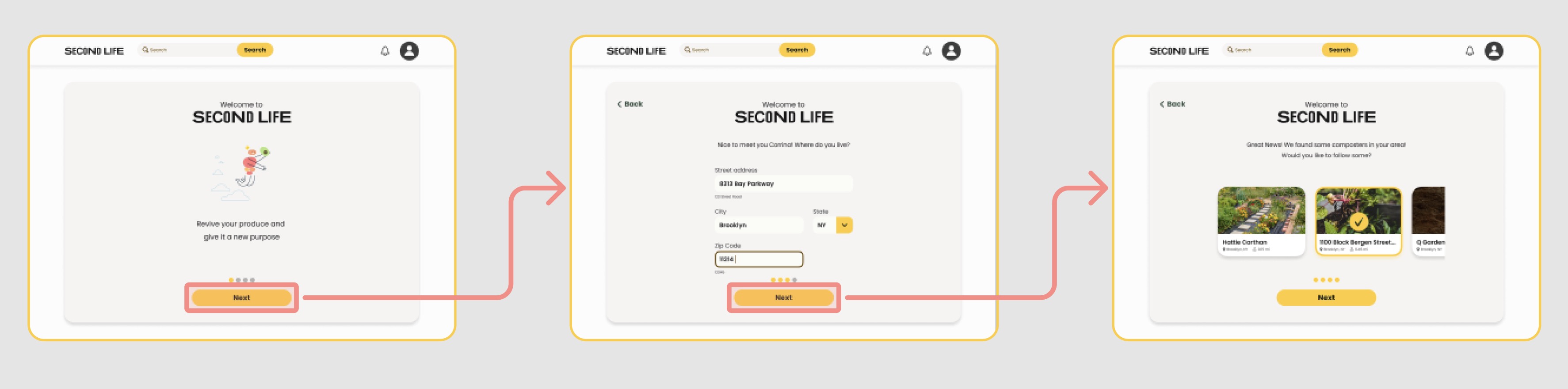 Onboarding flow