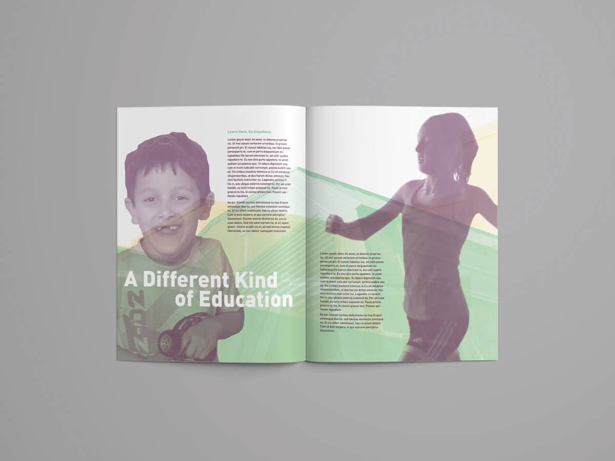 Mockup of the inside of the brochure to hand out to parents